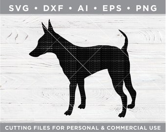 Miniature Pinscher SVG,  Min Pin Silhouette SVG - Cutting files for Silhouette & Cricut, svg - dxf  ai  eps  png / n-021