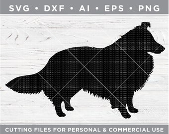 Sheltie SVG, Shetland Sheepdog Silhouette SVG - Cutting files for Silhouette & Cricut, svg - dxf  ai  eps  png / n-031