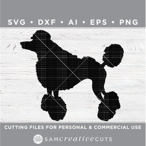 Poodle SVG, Dog SVG, Standard Poodle Silhouette SVG, Doxie svg- Cutting files for Silhouette & Cricut, svg - dxf  ai  eps  png / n-013