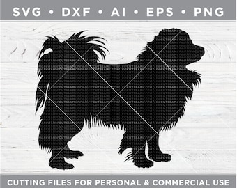 Papillon SVG,  Papillon Silhouette SVG - Cutting files for Silhouette & Cricut, svg - dxf  ai  eps  png / n-023