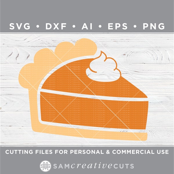 Pumpkin Pie SvG Thanksgiving SvG, Pie Svg, Fall svg, dessert svg, pumpkin svg - Cutting files for  Cricut svg -dxf-ai-eps-png fht-33