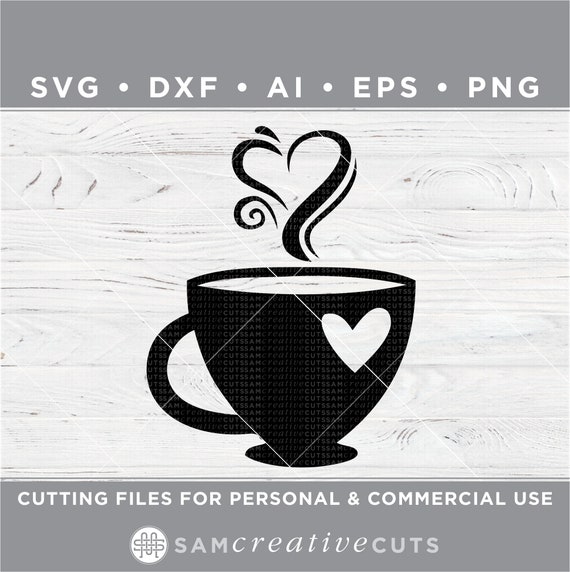 Download Coffee Cup Svg Coffee Love Svg Heart Coffee Cup Svg Etsy