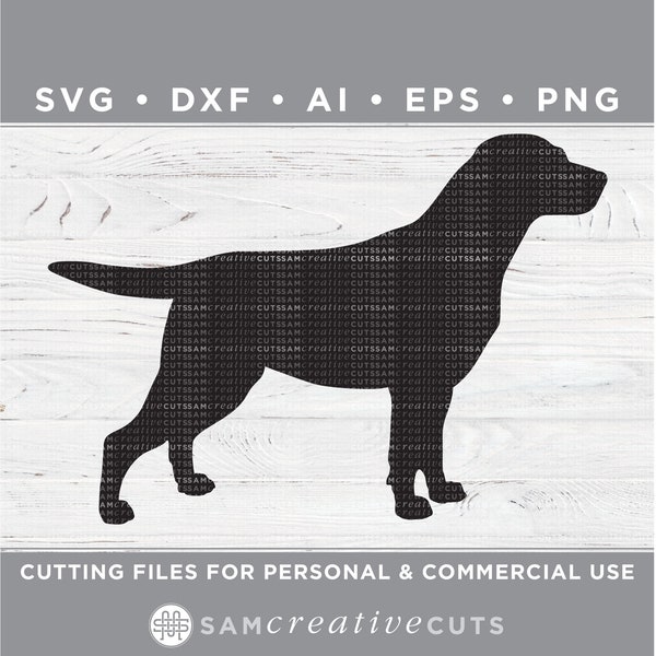 Labrador Silhouette SVG, Lab svg- Cutting files for Silhouette & Cricut, svg - dxf  ai  eps  png / n-012