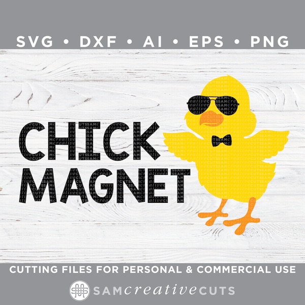 Pulcini magnete Pasqua SVG, ragazzi Pasqua SVG, pulcino SVG - file di taglio per Silhouette e Cricut svg - dxf - ai - eps - png s-007