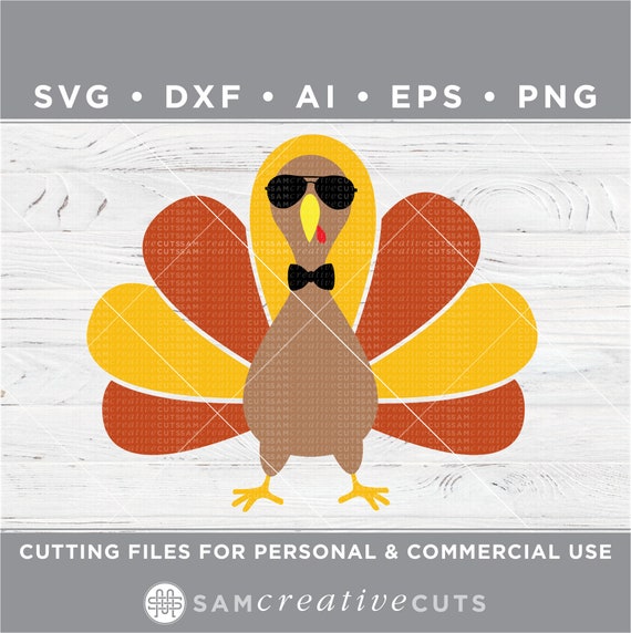 Download Boy Turkey Svg Cool Turkey Svg Turkey With Sunglasses Svg Etsy