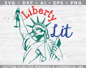 Liberty Lit SVG, lassen Sie uns Lit Statue der Freiheit SVG, Lady Liberty Svg - Schneiden von Dateien für Silhouette & Cricut Svg-dxf-ai-eps-png p-008