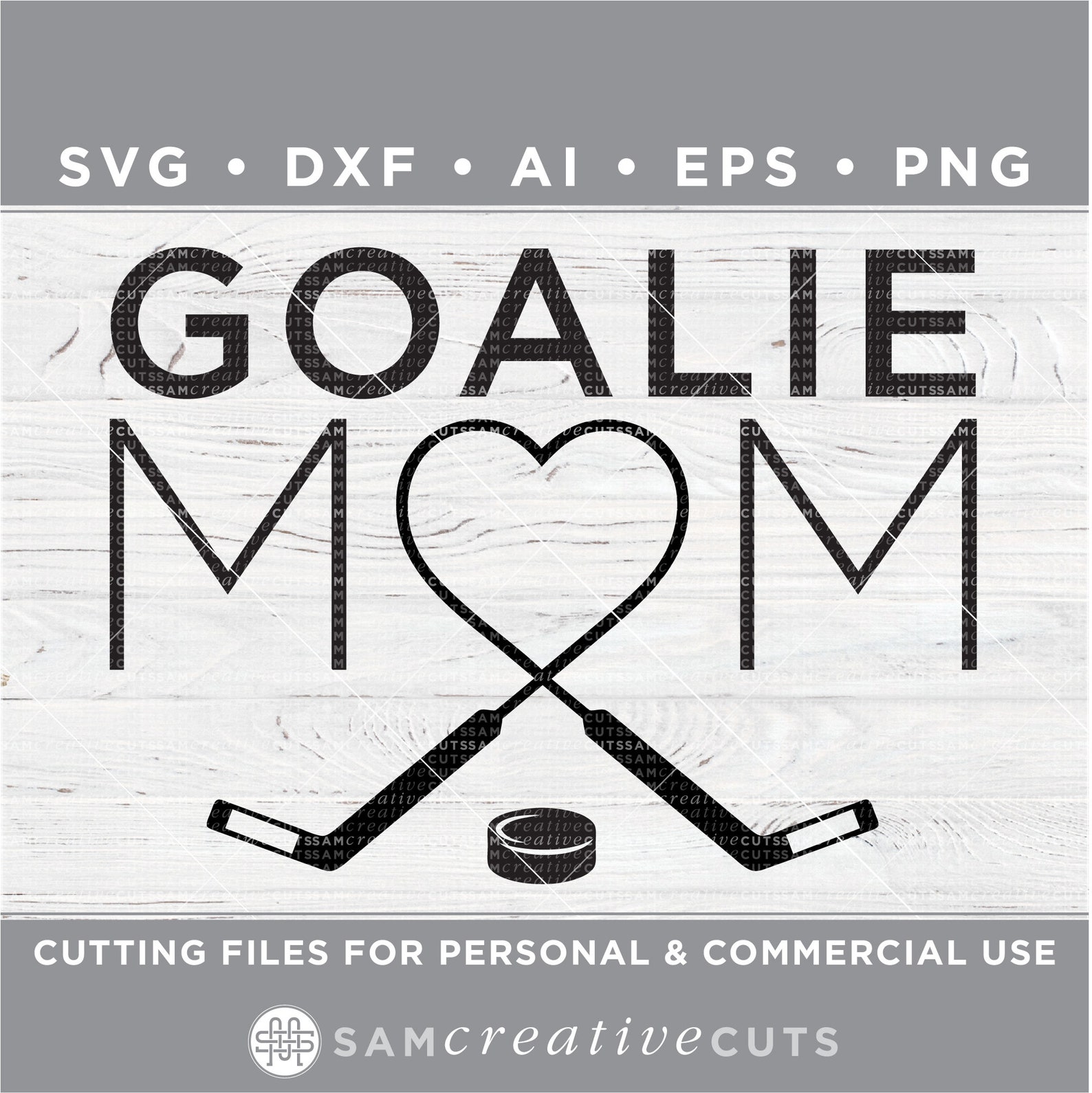 Hockey Goalie Mom SVG Heart Goalie Love Goalie Goalie - Etsy