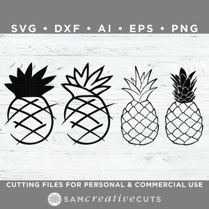 Pineapple SVG Bundle, Pineapple SVG, Pineapple Clipart - Cutting files for Silhouette & Cricut, svg - dxf - ai - eps - png / n-003