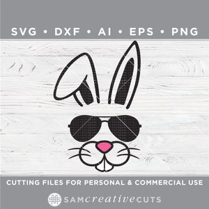 Download Cool Boy Bunny Face Svg Cute Girl Easter Bunny Svg Bunny Etsy