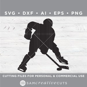 Hockey Silhouette SVG - HockeySpieler SVG - Liebe Hockey - Schneiden Von Dateien für Silhouette Cameo & Cricut, Svg - dxf - ai - eps - png / s-015