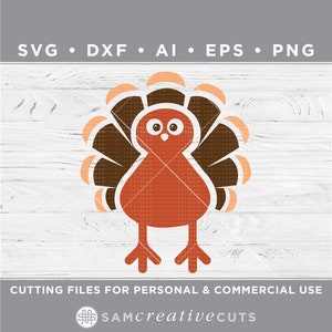 Turkey SVG / Turkey Clipart / Turkey Clip Art / Thanksgiving SVG / Fall Svg - Cutting files for  Cricut svg - dxf - ai - eps - png fht-42