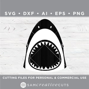 Shark SVG - Great White shark - shark mouth - shark week  - Cutting files for Silhouette Cameo & Cricut, svg - dxf - ai - eps - png na10