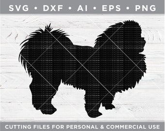 Pekingese SVG, Pekingese Silhouette SVG - Cutting files for Silhouette & Cricut, svg - dxf  ai  eps  png / n-027