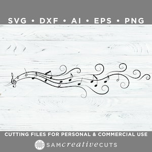 Music SVG Bundle - Music Notes SVG - Musician Musical Notes - Cutting files for Silhouette Cameo & Cricut, svg - dxf - ai - eps - png  m-002