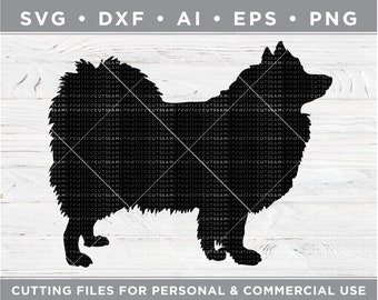 Japanese Spitz SVG, Japanese Spitz Silhouette SVG - Cutting files for Silhouette & Cricut, svg - dxf  ai  eps  png / n-032