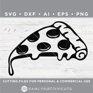 Pizza svg / Pepperoni Pizza svg / I Love Pizza svg / Food svg - Archivos de corte - Silhouette & Cricut dxf/ai/eps/png f-2