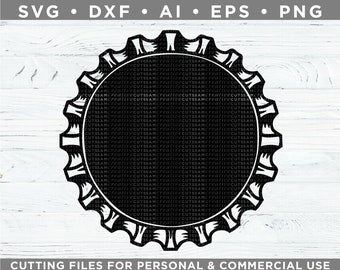 Beer Bottle Cap SVG, Bottlecap SVG, Alcohol SVG, Bottle Cap, Drinking svg, Party svg- Cutting files - Silhouette & Cricut dxf/ai/eps/png d-5