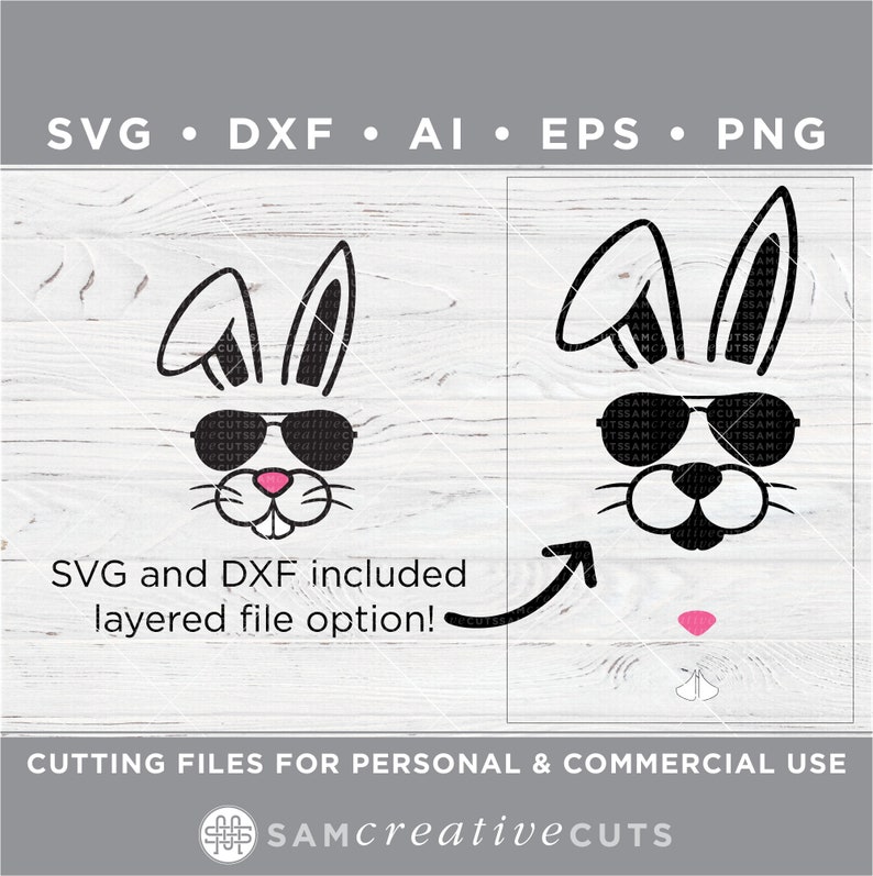 Download Cool Easter Bunny SVG Easter SVG Boy Bunny with Sunglasses ...