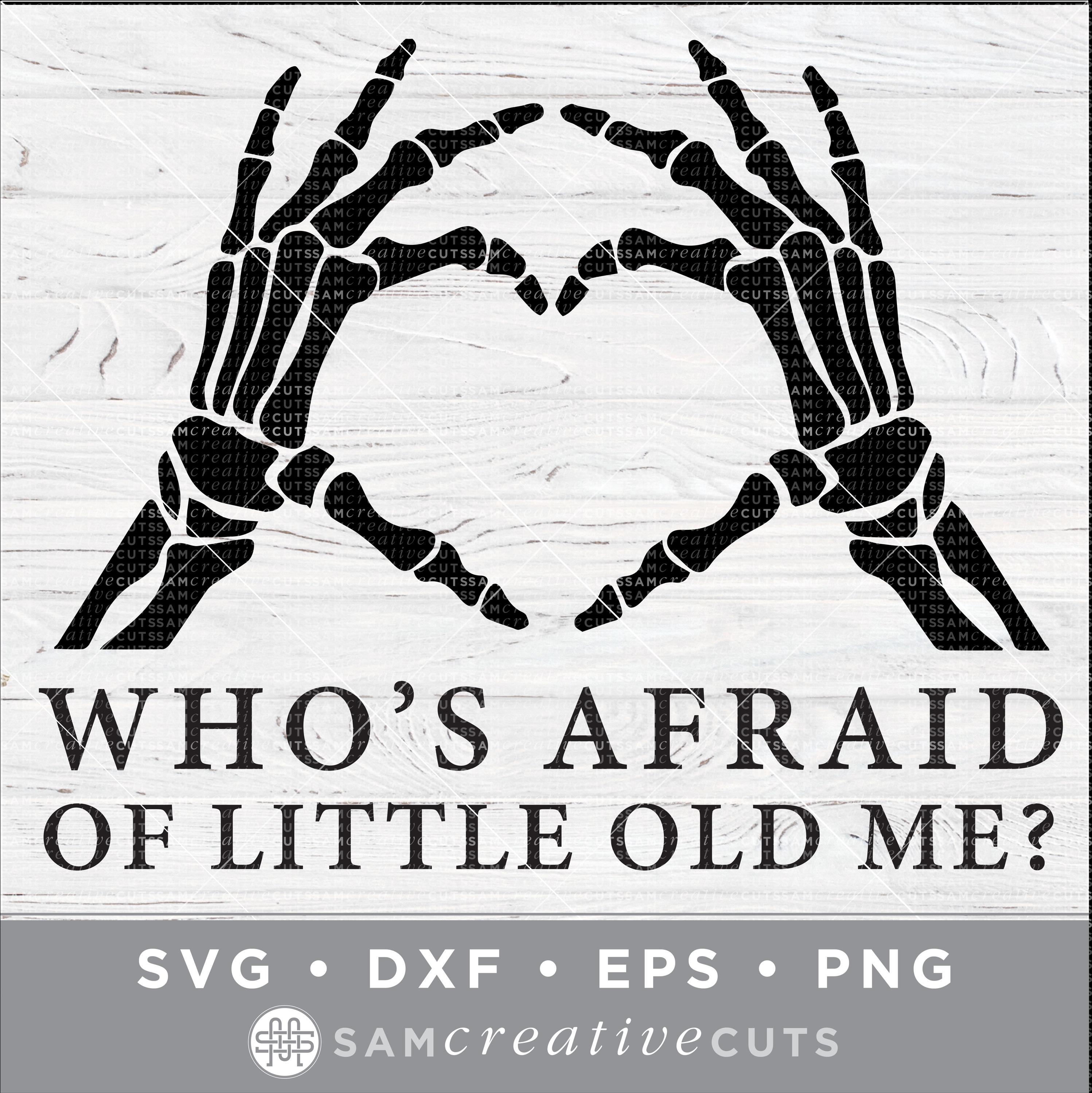 Who's Afraid Skeleton Hands Heart SVG - Cutting Files for Silhouette ...