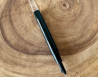 Esterbrook Vintage Desk Pen-negro con punta acrílica transparente, 9550 firme extra fino