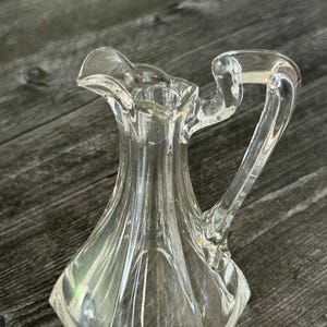 1940s Pressed Glass Vintage Flat Panel Cruet No Stopper