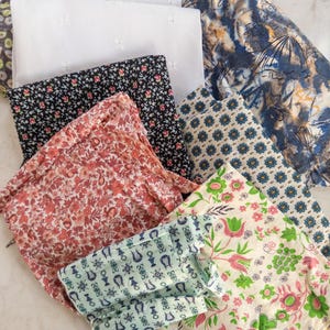 Vintage 1960s/70s Fabric Remnant Scraps for Crafting