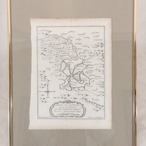 Puede incluir: Un mapa antiguo en blanco y negro del Lago de México y sus alrededores, titulado "CARTE DU LAC DE MEXICO ET DE SES ENVIRONS Lors de la Conquelle des Espagnols."