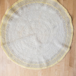Vintage Round Rag Rug, Farmhouse Rug