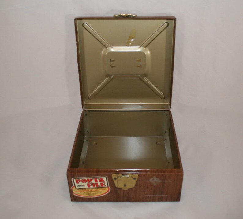 Vintage Porta File Metal Faux Wood File Etsy