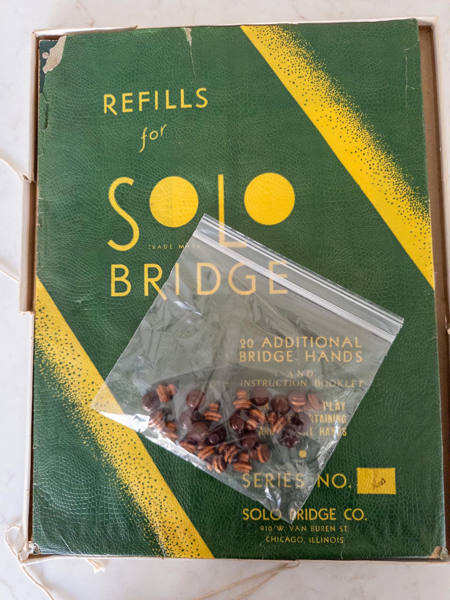 1938年製ヴィンテージ ソロブリッジゲーム：遊び方を学ぶ