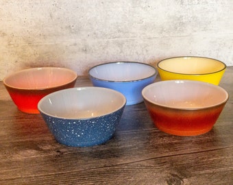 Anchor Hocking Fire King Cereal Bowls in assorted colors