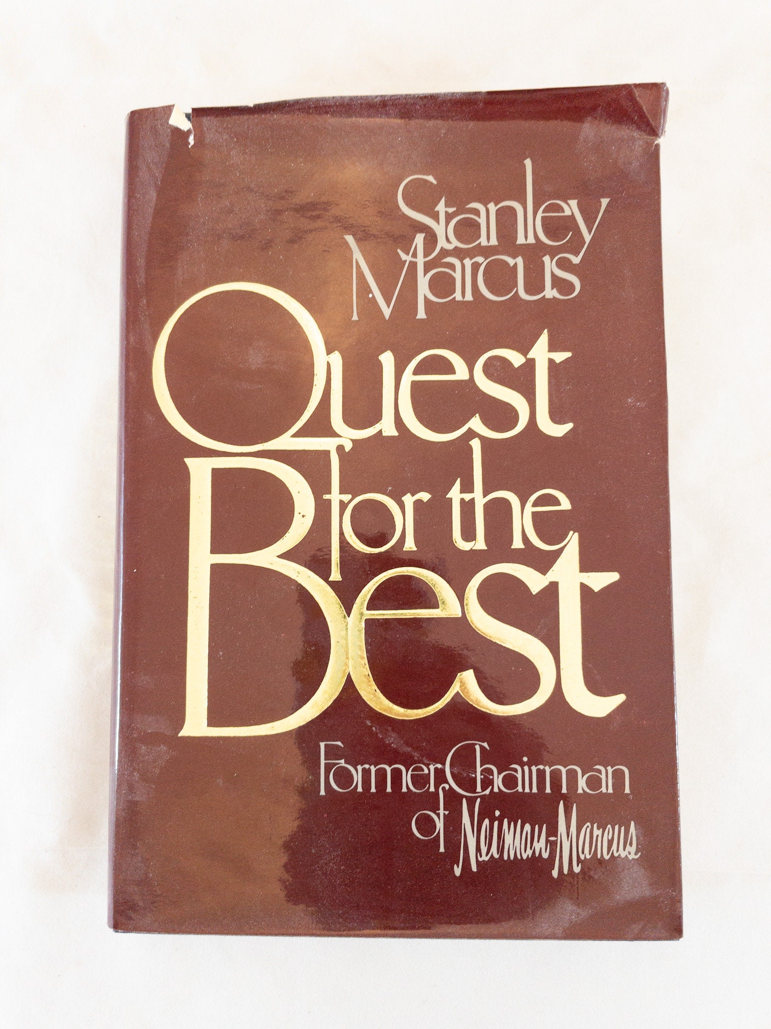1979 Stanley Marcus "Quest for the Best" Formr Chairman of Neiman Marcus Book
