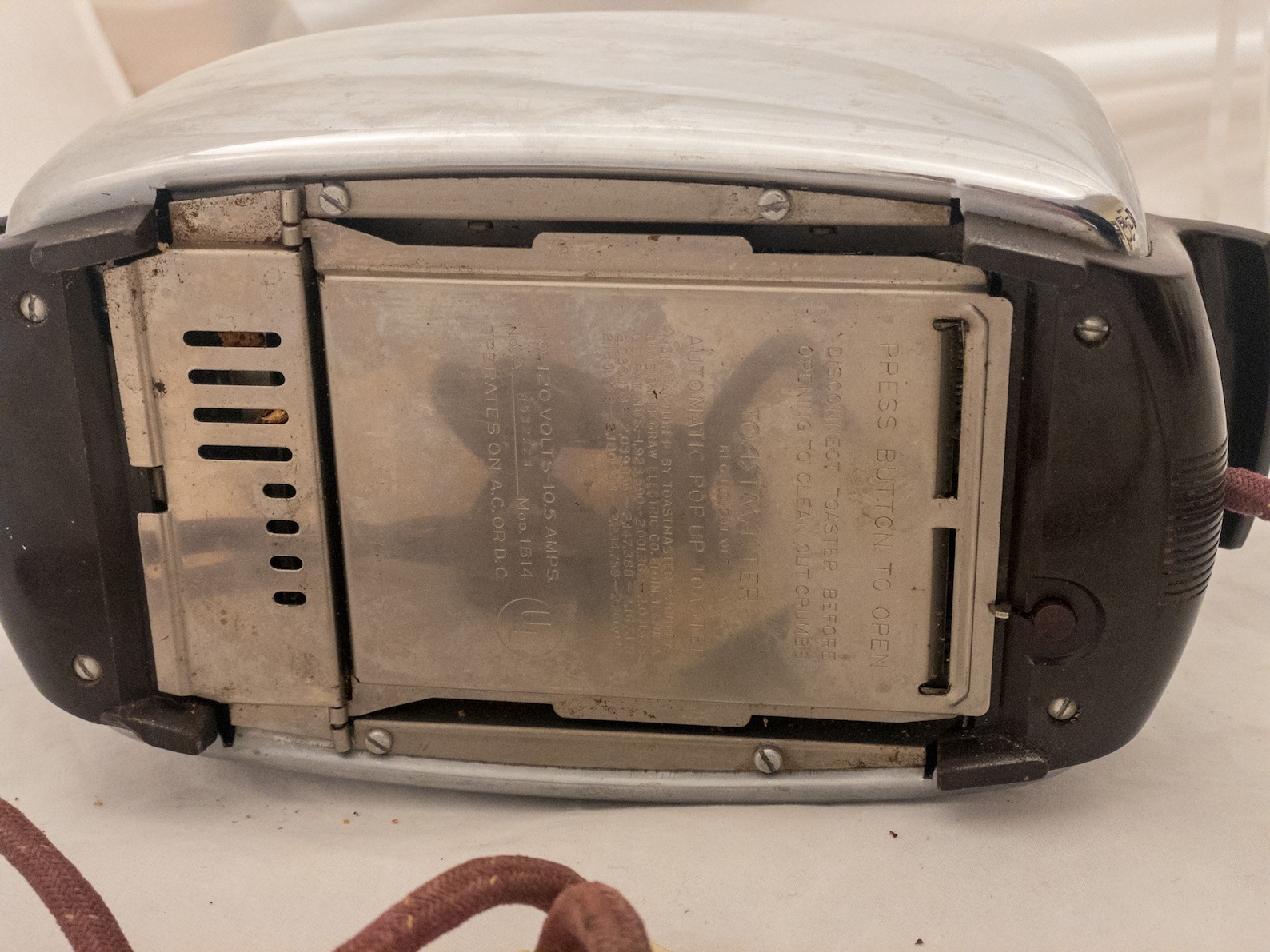 MCM Vintage Toaster Toastmaster Chrome 1950's Model 1B14 Etsy