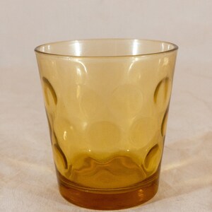 Vintage 1960’s Amber Glass polka dot Tumbler