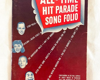 1943 All-Time Hit Parade Song Folio: Sheet Music for Voice and Piano with Guitar Chords