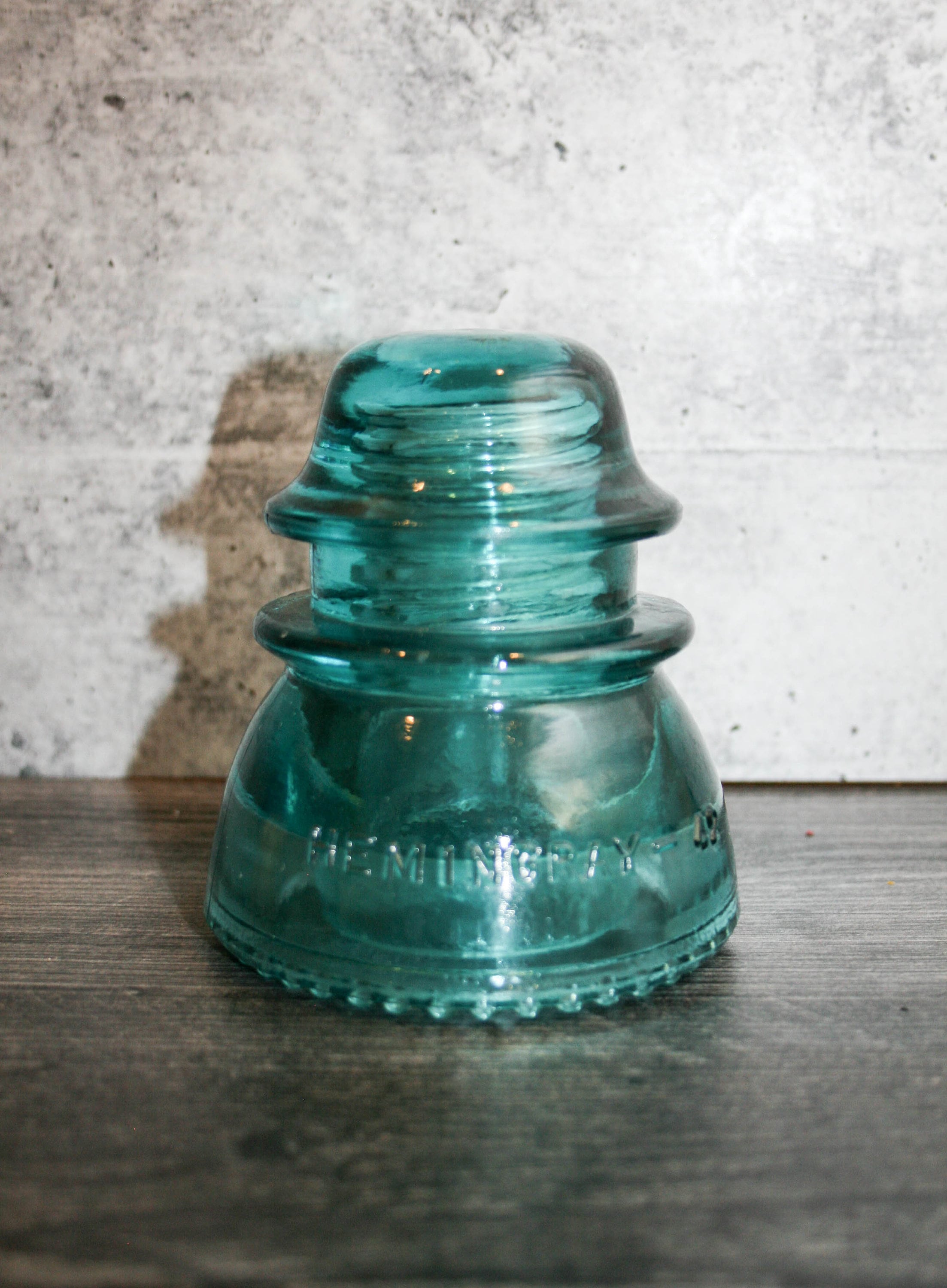 Vintage Hemingray 42 Blue Green Glass Insulator Etsy UK