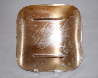 1950 年代のヴィンテージ モッド 光沢仕上げアルミ脚付きトレイ - Etsy