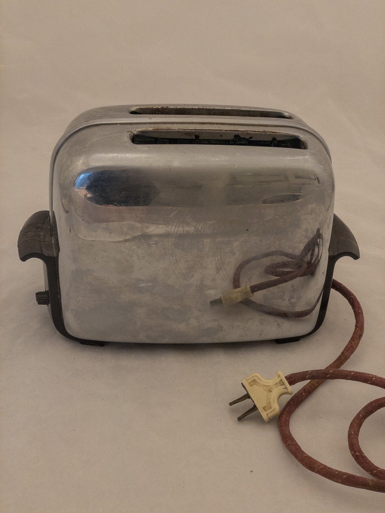 MCM Vintage Toaster Toastmaster Chrome 1950's Model 1B14 Etsy