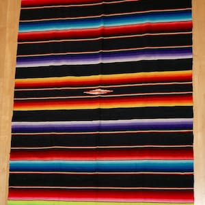Vintage Hand Woven Mexican Rug
