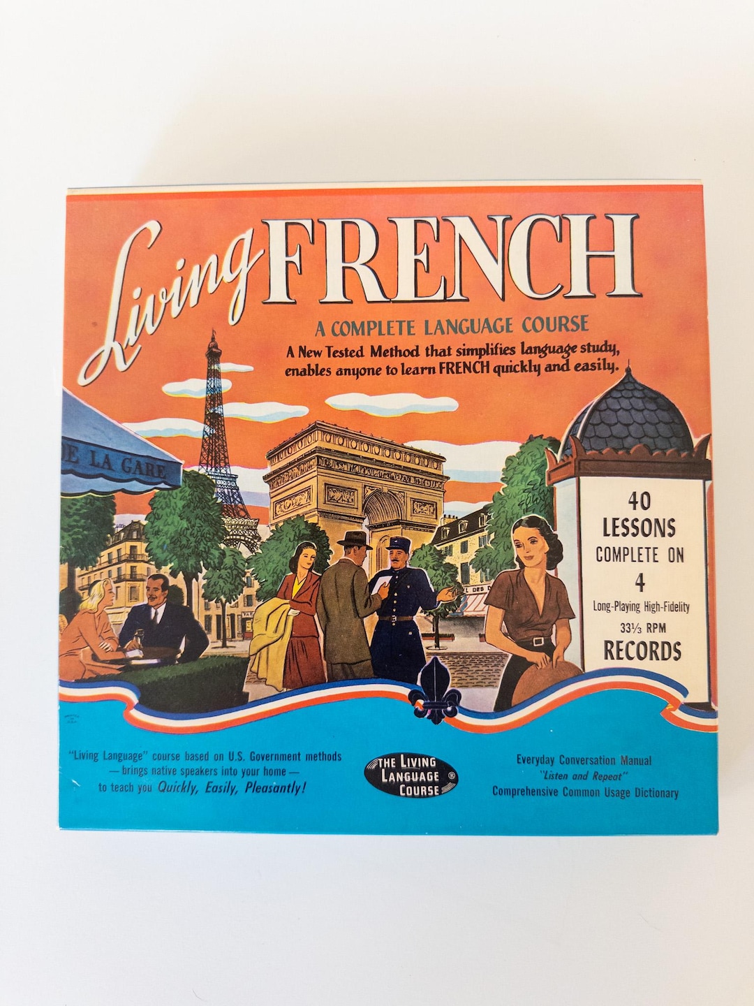 The Living Language Course Living French A Complete Language Course With Vinyl Records and Books ...