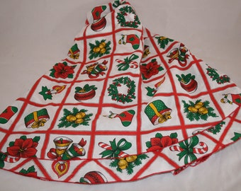 Vintage Christmas Patterned Round Tablecloth