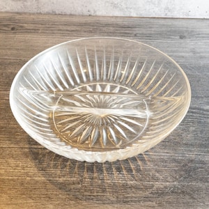 Vintage Princess House Crystal Divided Dish