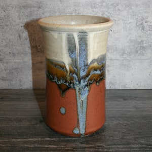 Hand Thrown Ceramic Utensil Jar – Saffron + Poe
