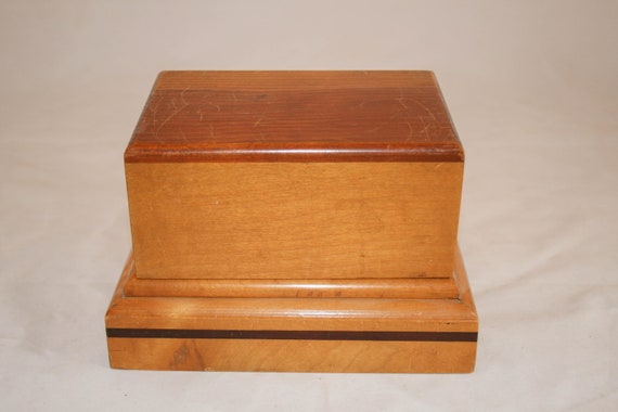 Handmade Wooden Cigarette Holder. Vintage Table Top Cigarette 