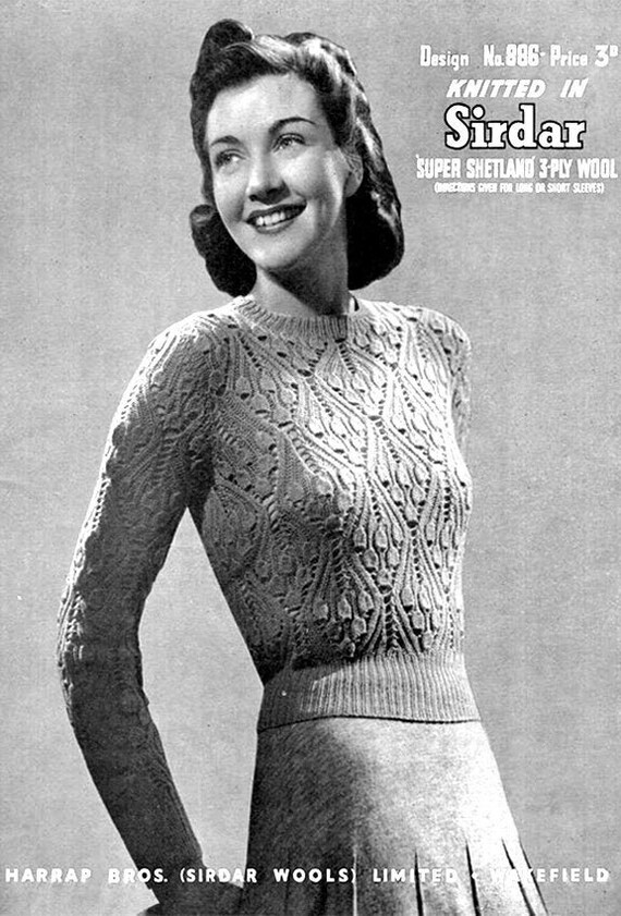 womens vintage knit sweater