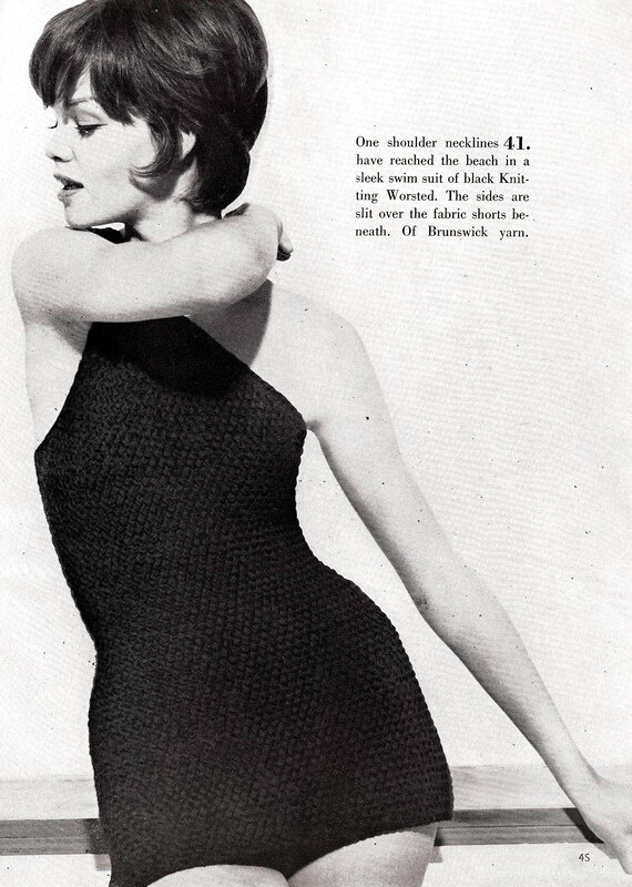 knitted swimsuit vintage