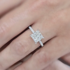 2.50 Carat G VS1 IGI Certified Princess Cut diamond Engagement Ring,  Lab Grown diamond Engagement Ring, CVD Diamond Ring, Lab Diamond Ring