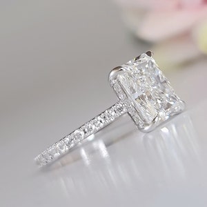 IGI 認定 2.50CT F VS1、3 カラット、輝くダイヤモンド エンゲージリング、ラボ グロウン リング、輝くカット ダイヤモンド リング、CVD ダイヤモンド リング、14/18K