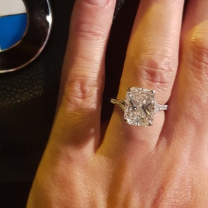 14K Gold Radiant Cut Engagement Ring, 4 Carat Wedding Ring, IGI Certified, 4CT F VS1 Radiant Cut, Lab Grown Diamond Ring, CVD Diamond
