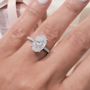 3 Carat Oval Diamond Engagement Ring, Lab Grown Diamond Engagement Ring, Lab Created Diamond Ring, IGI CERTIFIED, Oval Ring, Oval Cut